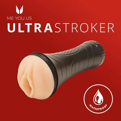 Ultra Stroker product on a red background with 'Me You Us' branding.