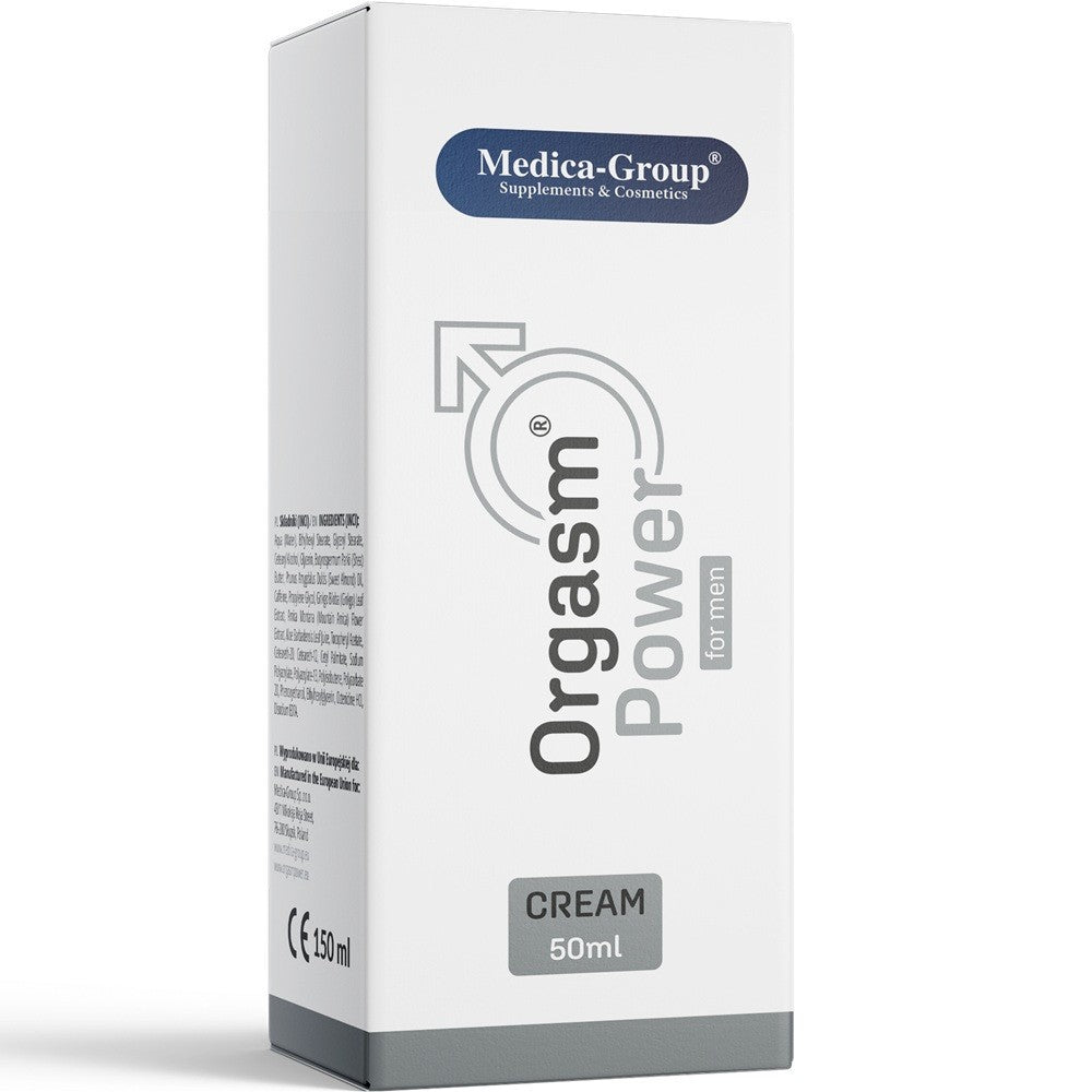 Box of Orgasm Power cream from Medica-Group on a white background