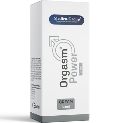 Box of Orgasm Power cream from Medica-Group on a white background
