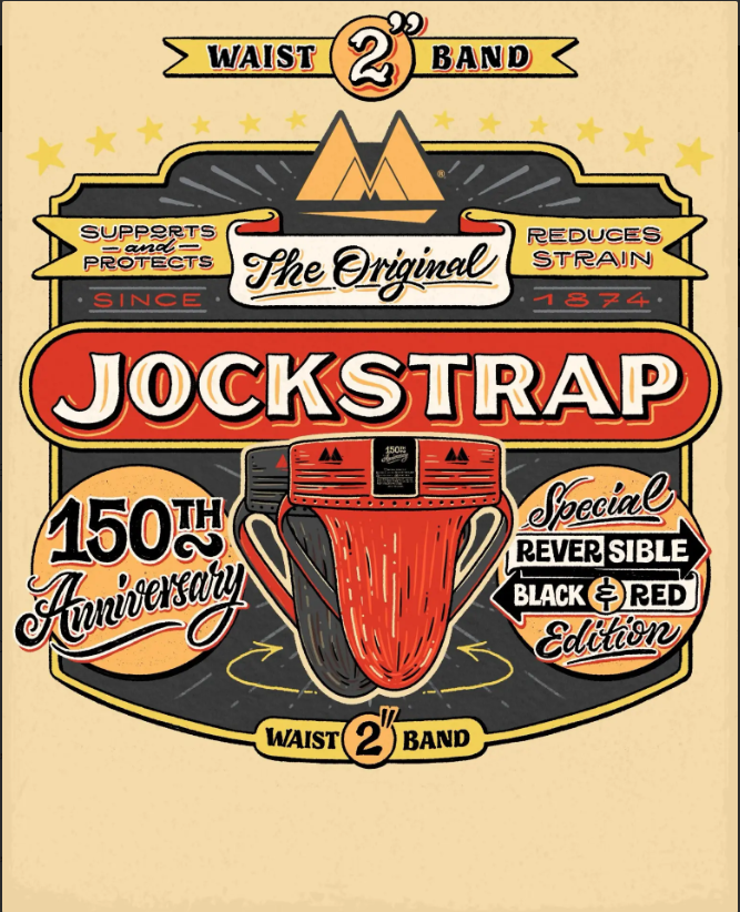 Meyer Marketing Limited Anniversary Edition Jockstrap Reversible Red-Black Small - XX Large