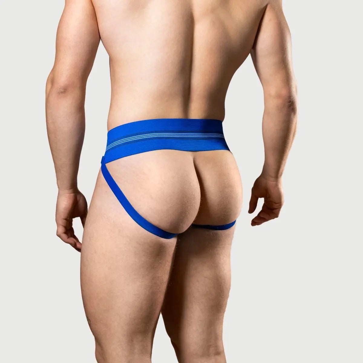 Meyer Marketing Original Edition Mens Jockstrap 3 Inch Royal Blue Small - XX Large on a white background