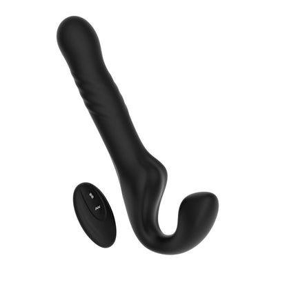 Mina Surge Remote Thrusting & Vibrating Strapless Strap On Silicone Waterproof