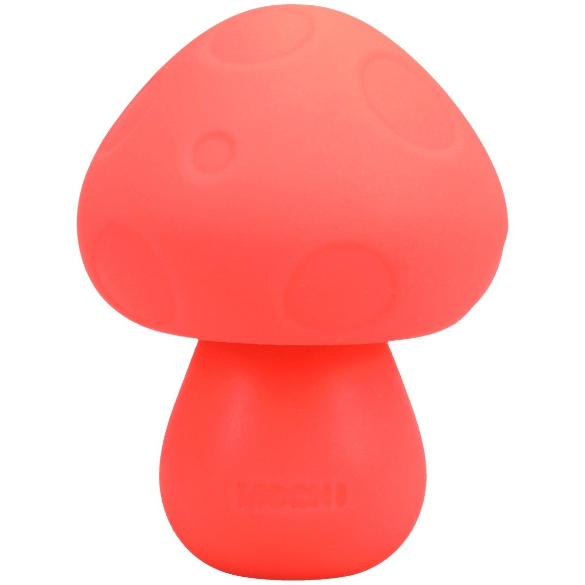Peach mushroom-shaped massager on a white background