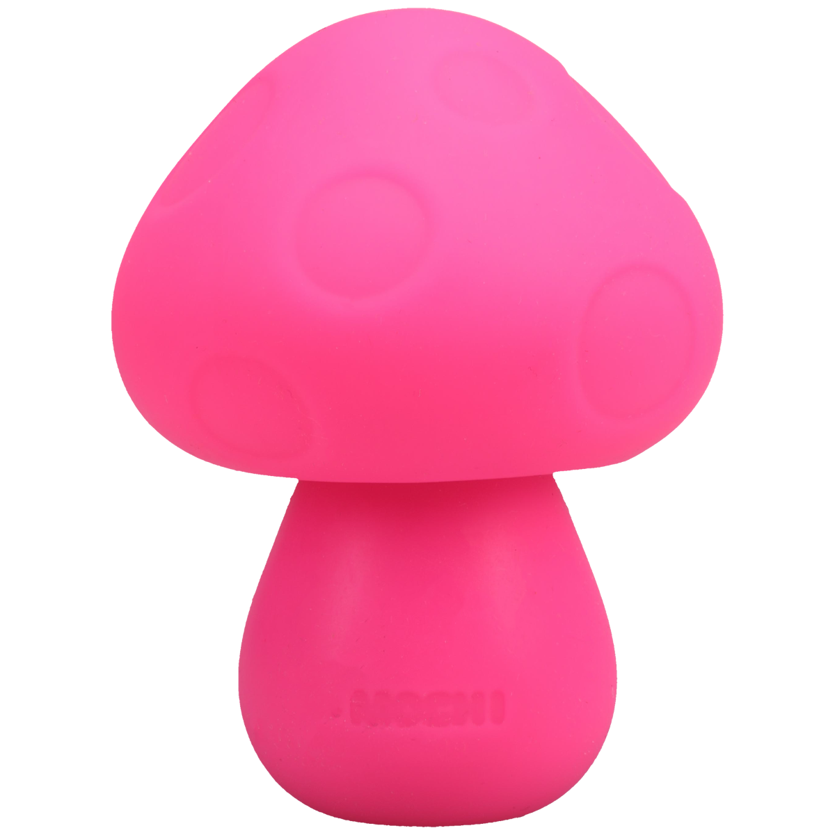 Pink mushroom-shaped object with 'Mochi' branding on a white background
