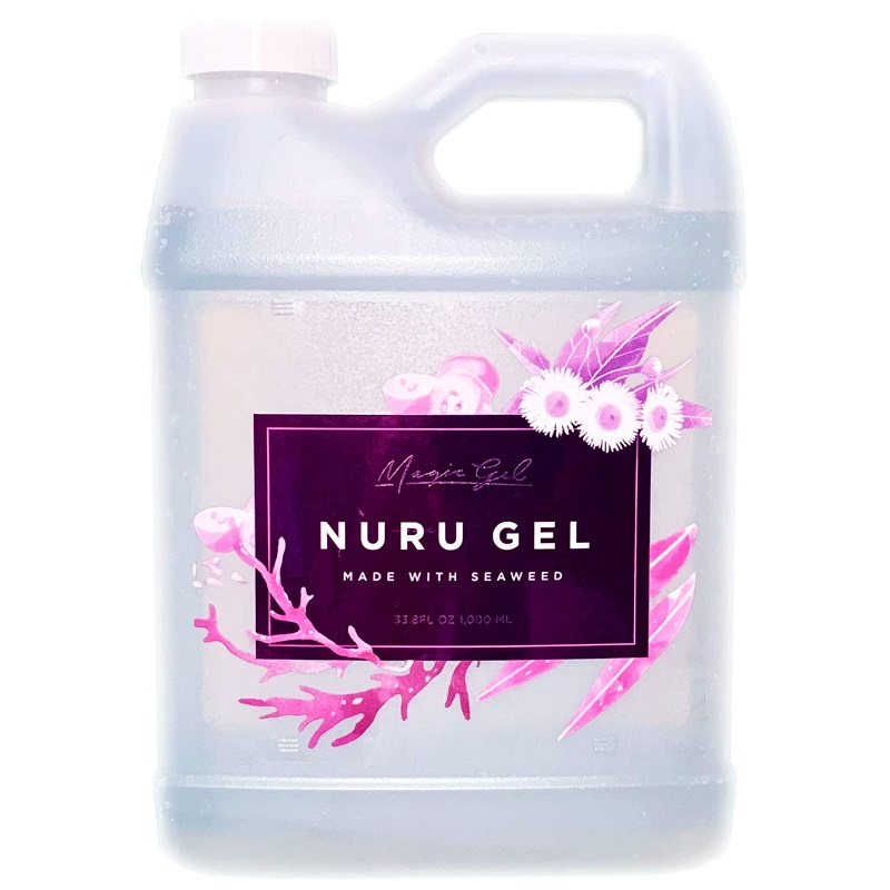 Mr Nori`s Magic Gel Authentic Nuru Massage Gel 1 Litre Water Based Concentrate packaging on a white background