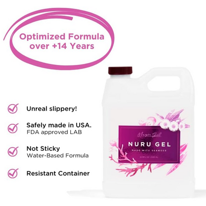 Mr Nori`s Magic Gel Authentic Nuru Massage Gel 1 Litre Water Based Concentrate on a white background