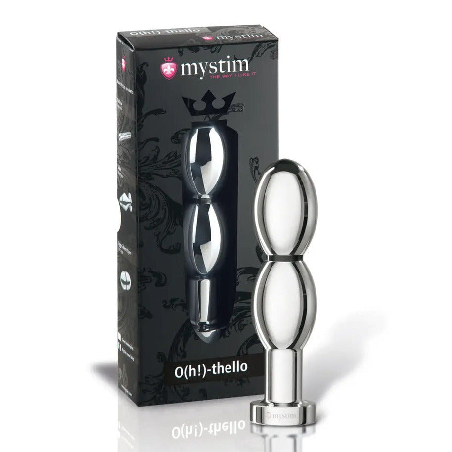 Mystim O(h)t-thello product with packaging on a white background