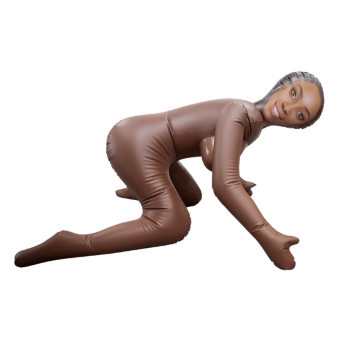 Inflatable sex doll on a white background