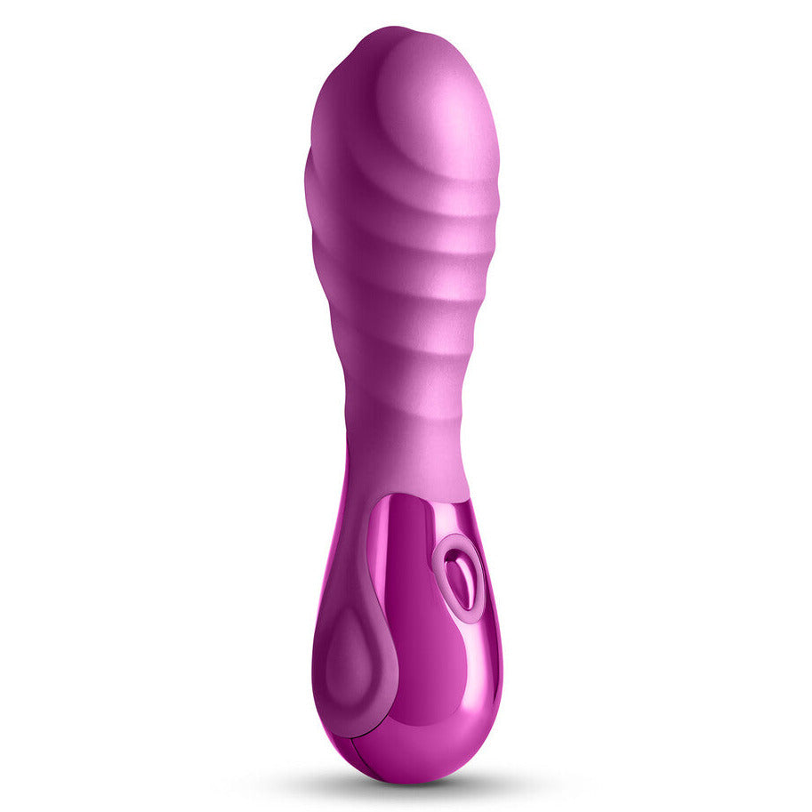 NS Novelties Seduction Chloe Rippled Silicone Clitoral Multispeed Vibrator packaging on a white background