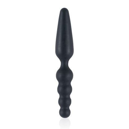 Nanma Dark Stallions Ass Jacker Silicone Dual Butt Plug Anal Beads Black 7 inch