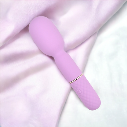 Nauti Petites 10 Speed Wand Vibrator 10 Function USB Silicone Flexible Head Pink