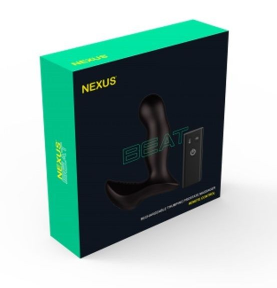 Nexus product packaging with a black device on a white background