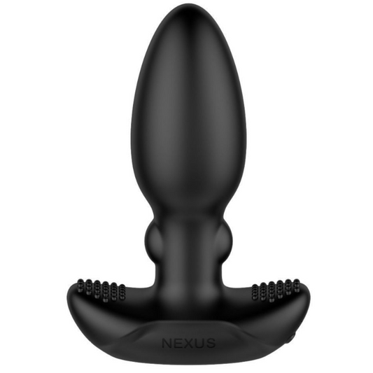 Black Nexus anal plug on a white background