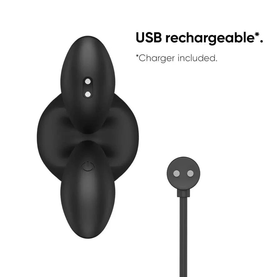 Nexus Bendz Bendable Remote Vibrator Anal Butt Plug Silicone Massager Large on a white background