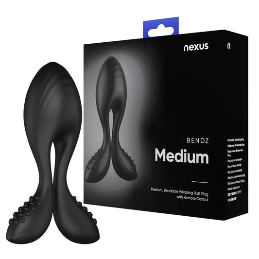 Nexus Bendz Bendable Remote Vibrator Anal Butt Plug Silicone Massager Medium on a white background