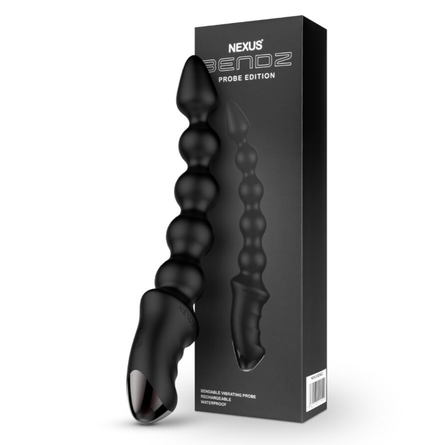 Black flexible probe with packaging labeled 'Nexus Bendz' on a white background