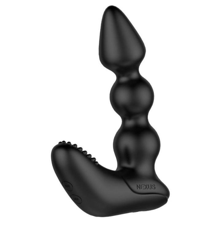 Black Nexus sex toy on a white background