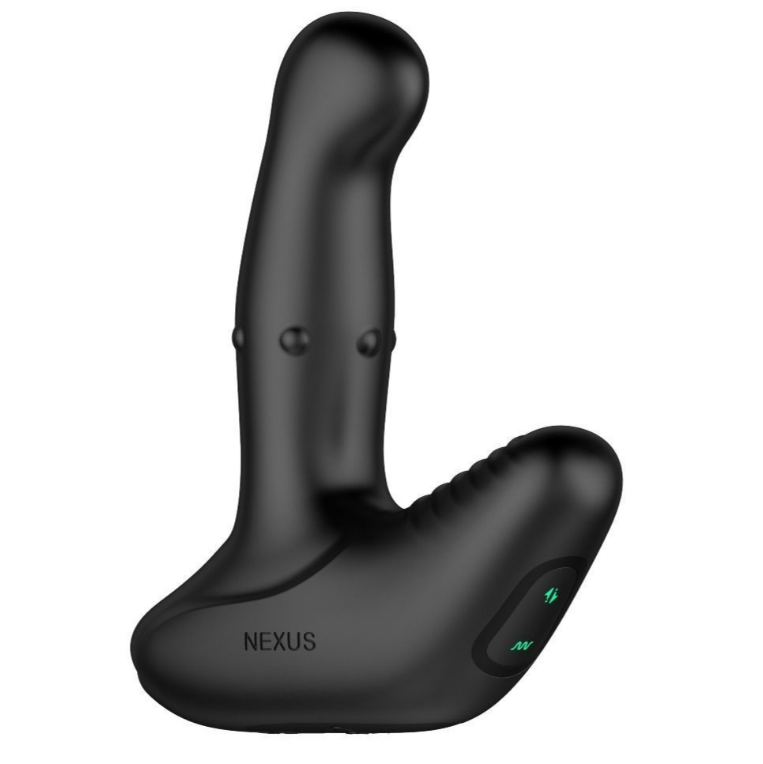 Black Nexus anal massager on a white background