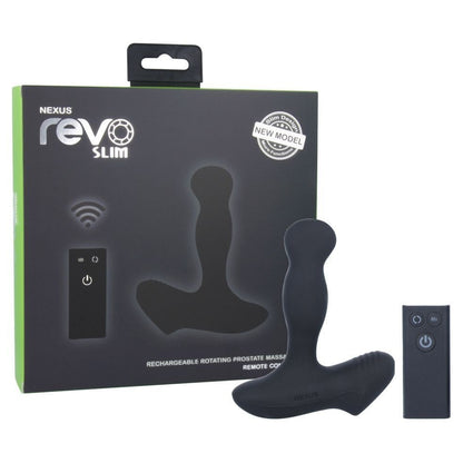 Nexus revo slim product packaging with remote control on a white background