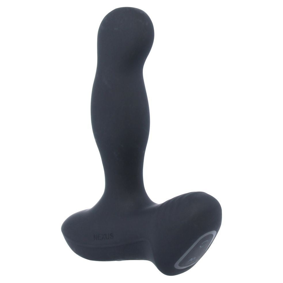 Black handheld anal massager on a white background