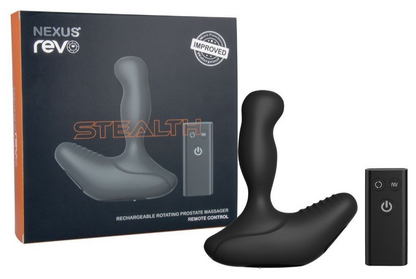 Black Nexus Rev Stealth device with packaging on a white background