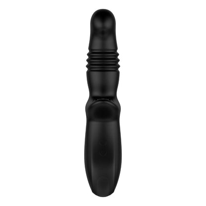 Black male prostate device on a white background