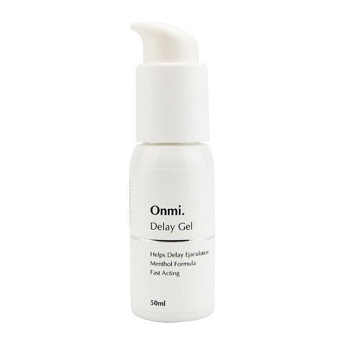 Onmi Delay Gel bottle on a white background