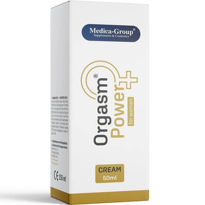 Box of Orgasm Power cream from Medica-Group on a white background