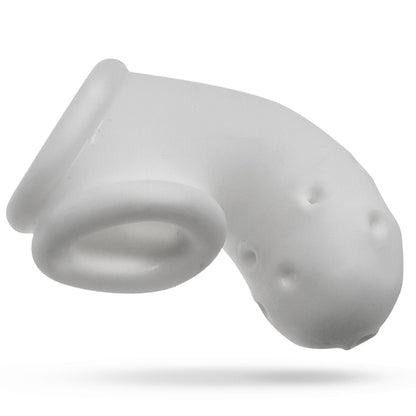 White silicone sleeve on a white background