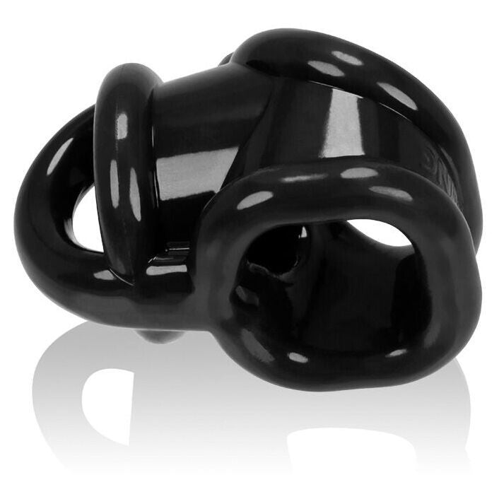 Oxballs Ballsling Ball-Split-Sling Cock Ring Testicle Stretcher Bondage Black