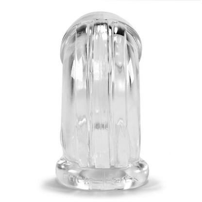 Oxballs Cock Lock Clear Male Chastity Device Orgasm Denial Penis Cage on a white background