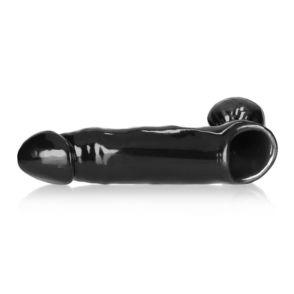 Oxballs Daddy Cocksheath Black Penis Extender Hollow Sleeve Cock Ring Extension