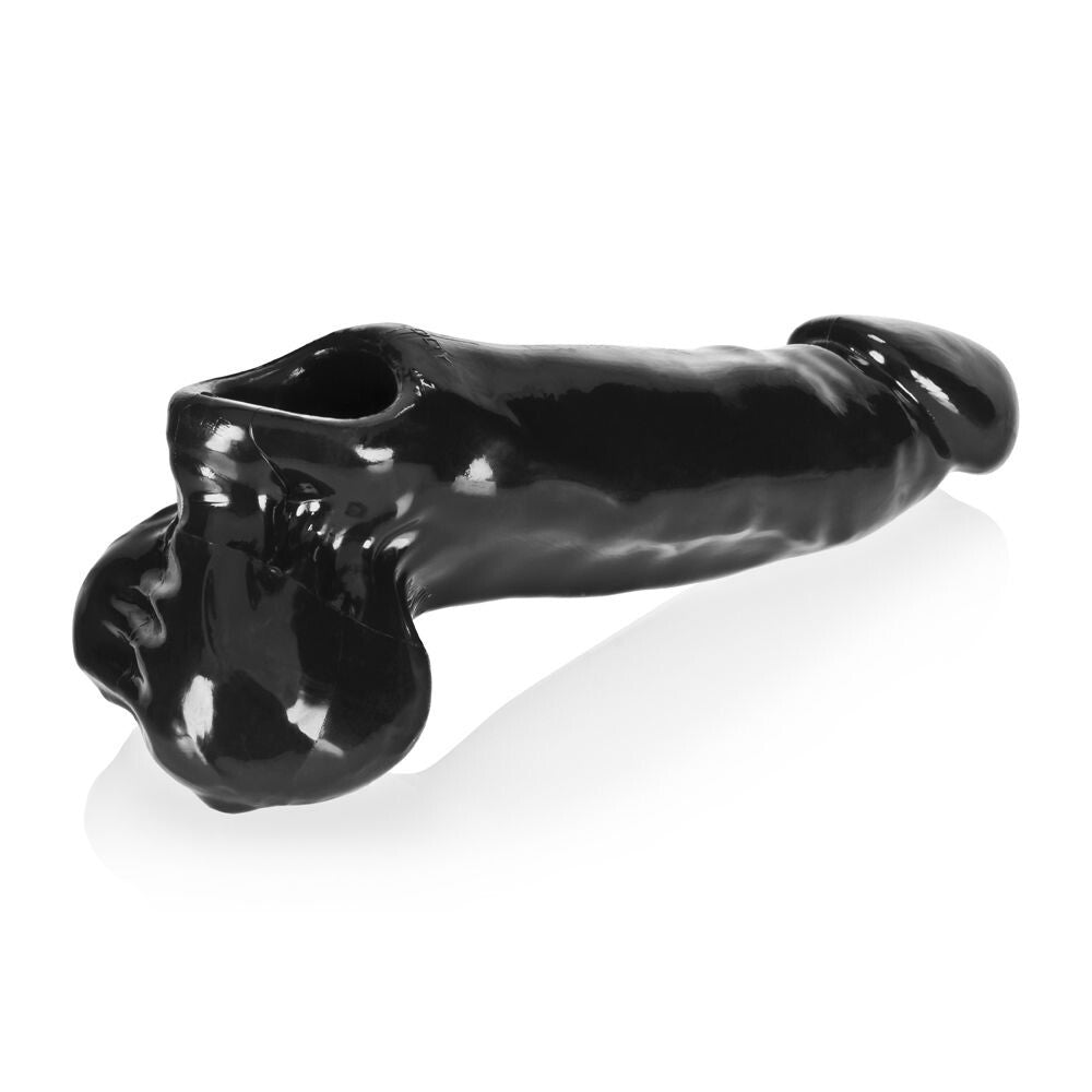 Oxballs Daddy Cocksheath Black Penis Extender Hollow Sleeve Cock Ring Extension