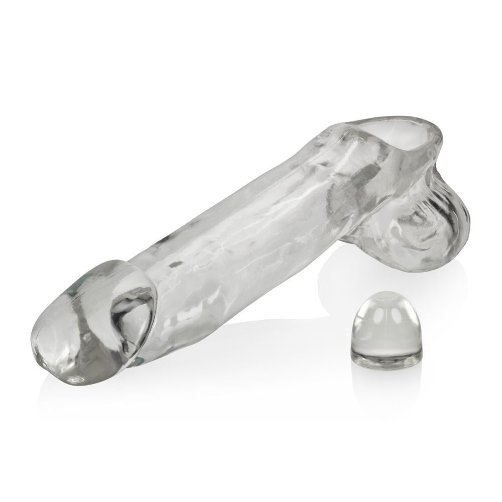 Oxballs Daddy Cocksheath Clear Penis Extender Hollow Sleeve Cock Ring Extension