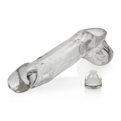 Oxballs Daddy Cocksheath Clear Penis Extender Hollow Sleeve Cock Ring Extension
