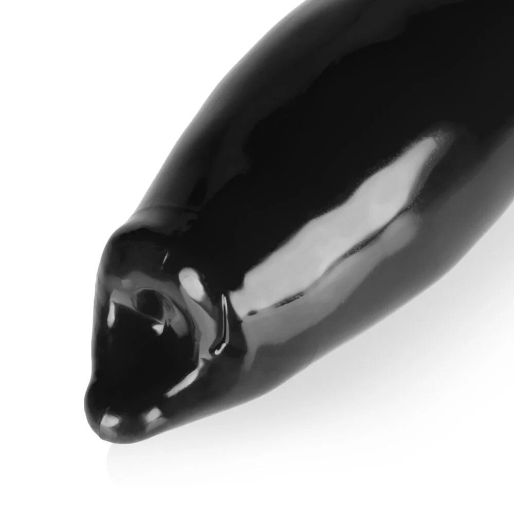 Black shiny object on a white background