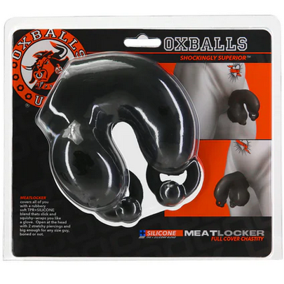 Oxballs Meatlocker Male Chastity Cocksheath Silicone Hollow Penis Sleeve Packer