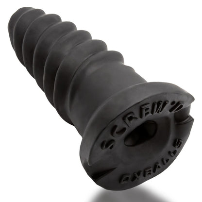 Black screw-shaped object with "Screw'd" branding on a white background