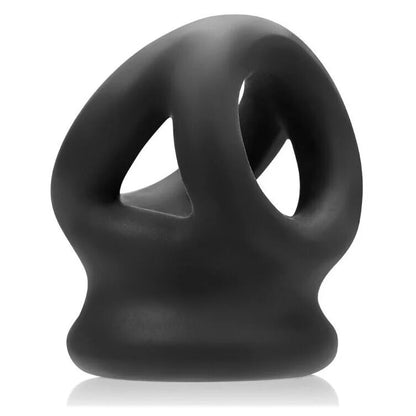 Oxballs Tri-Squeeze 3 Ring Ballstretcher Silicone Cocksling Penis Cockring Black