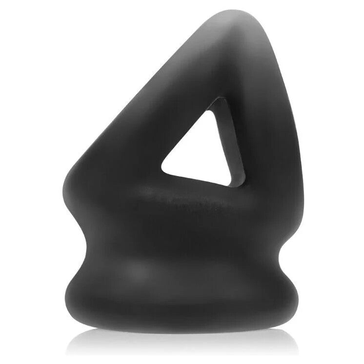 Oxballs Tri-Squeeze 3 Ring Ballstretcher Silicone Cocksling Penis Cockring Black