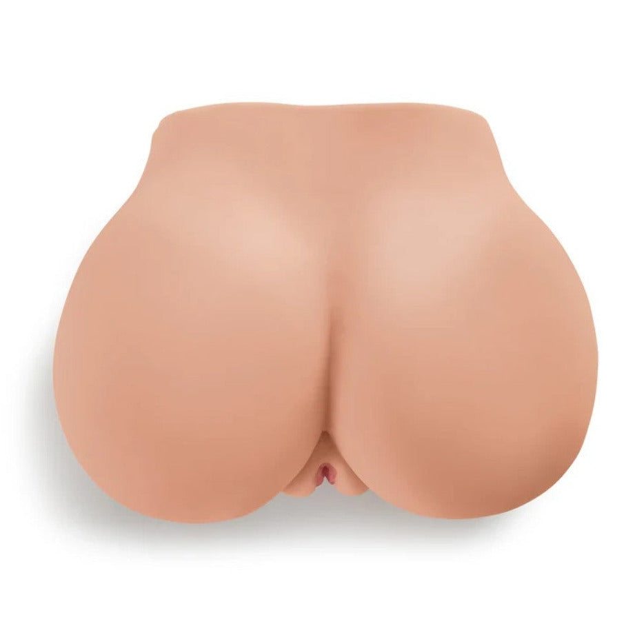 Realistic silicone pussy and ass on a white background