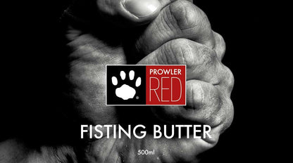 Black and white image of a fist with Prowler Red branding and product name.