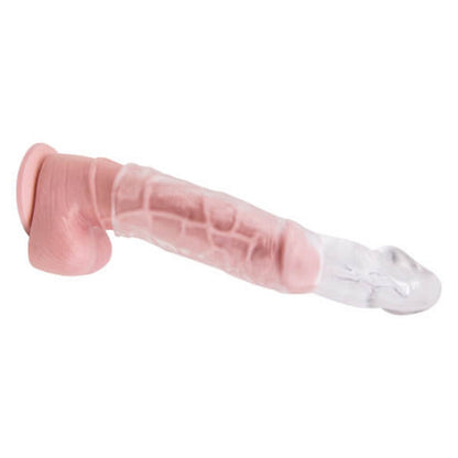 Pink and white object on a white background