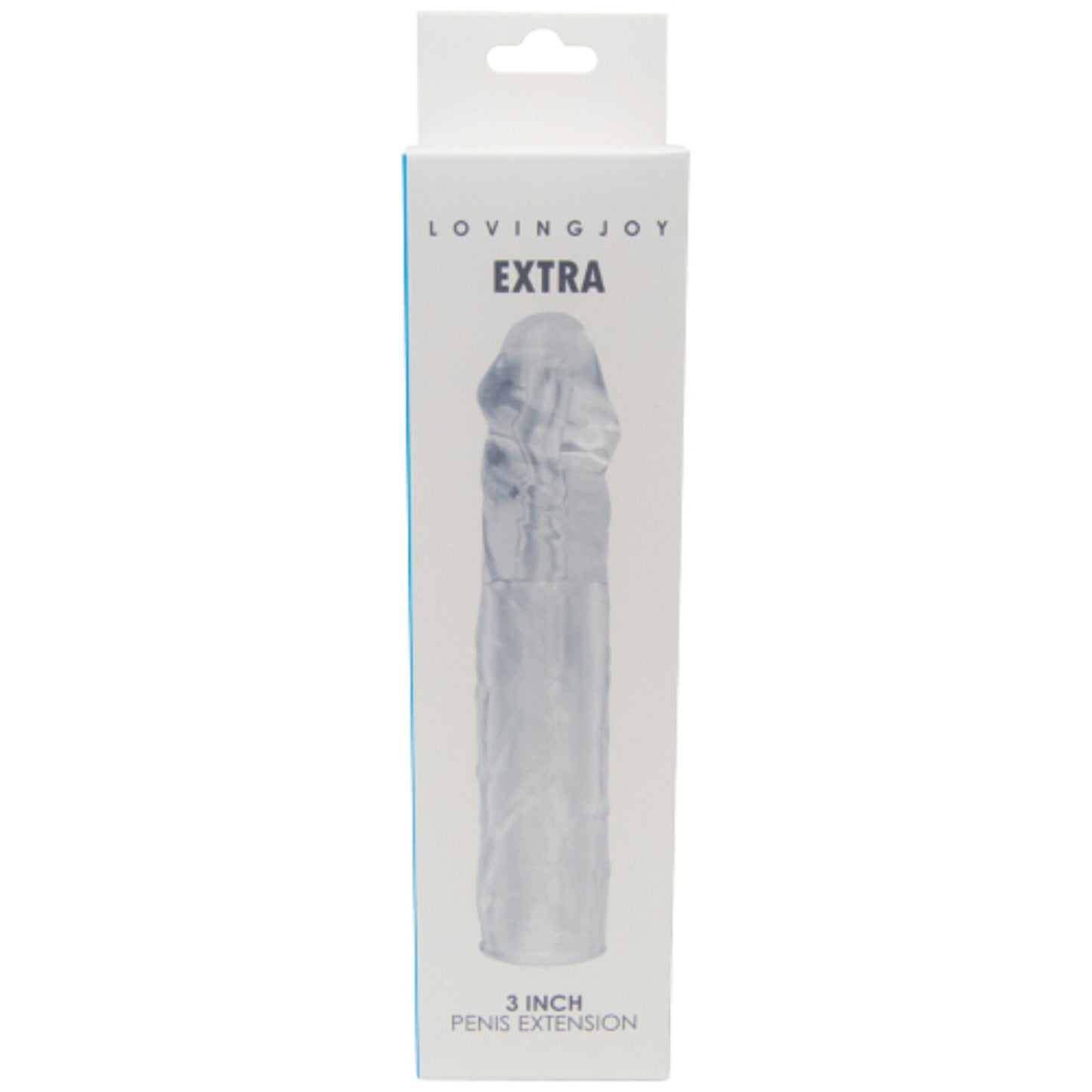 LovingJoy Extra 3 Inch Penis Extension packaging on a white background