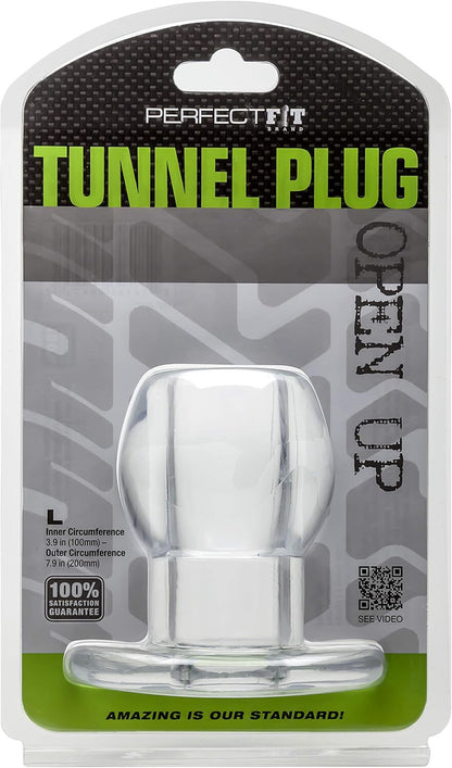 Perfect Fit Tunnel Hollow Anal Butt Plug Dilator Clear Silicone Bondage Fetish
