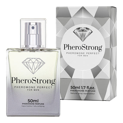 PheroStrong pheromone perfume bottle and packaging on a white background