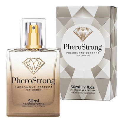 PheroStrong pheromone perfume bottle and packaging on a white background