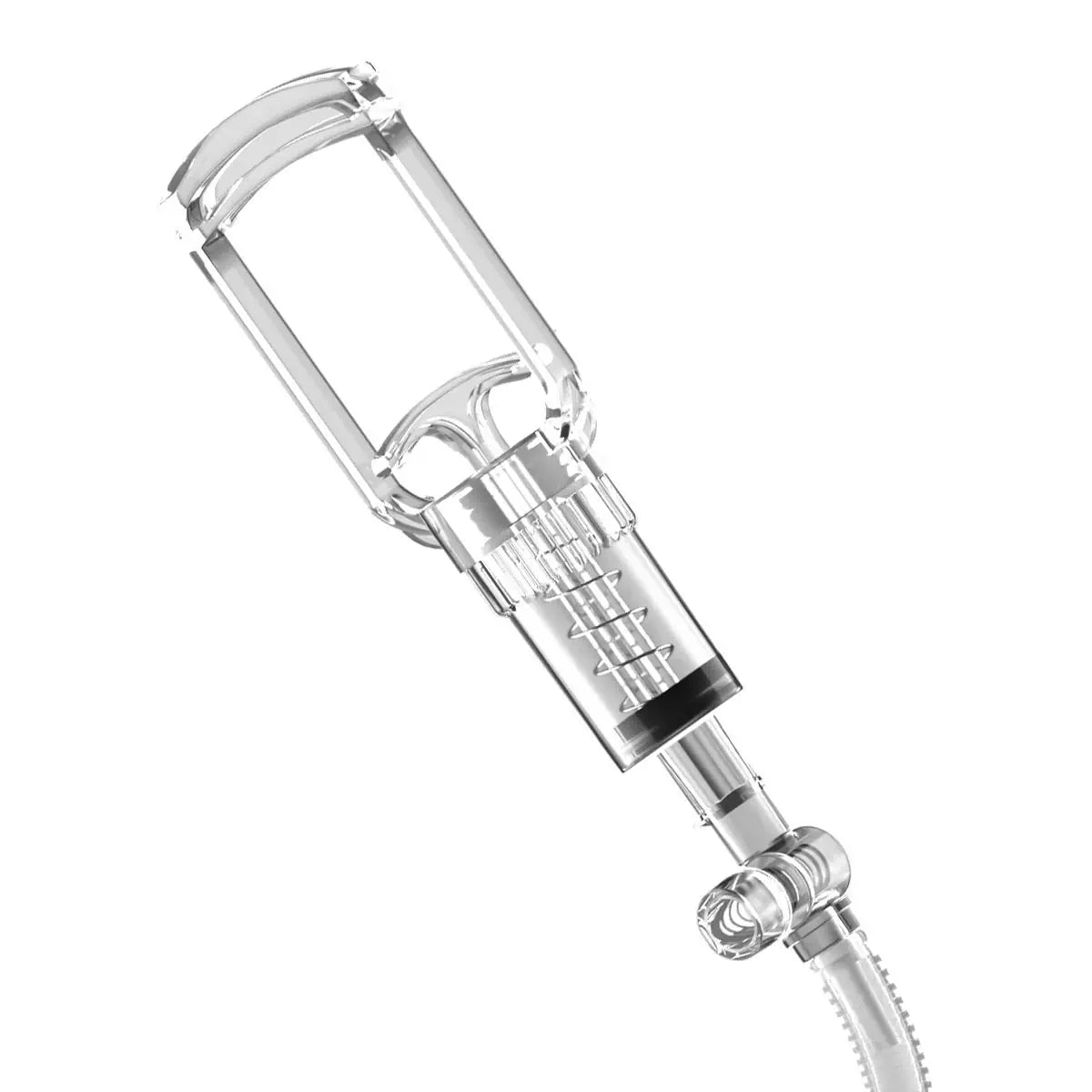 Penis pump masturbator handle on a white background