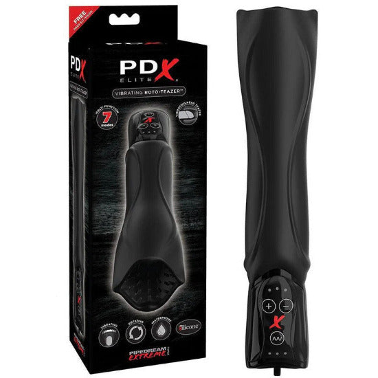 PDX Elite X vibrating roto teazer with packaging on a white background