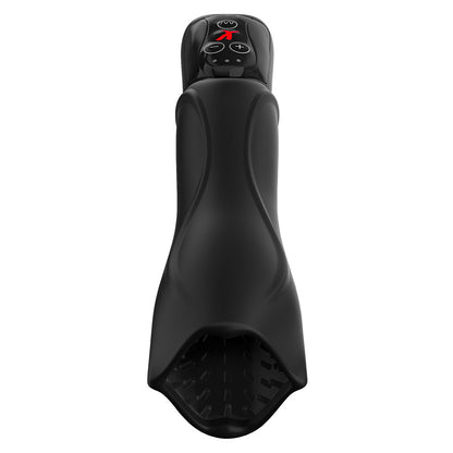 Black massage masturbator on a white background
